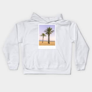 Serene Beachside Palms Kids Hoodie